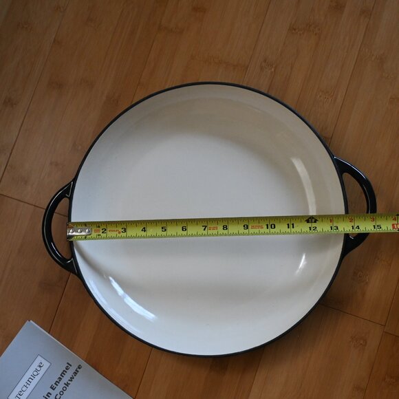 NWT Technique Porcelain Enamel Cast Iron Cookware Paella Sauté Pan 13.5 inches - Picture 3 of 5